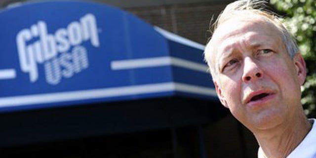 Gibson CEO Henry Juszkiewicz discusses the federal raid on his company's facilities Aug. 25, 2011 in Nashville, Tenn.