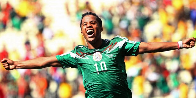 Giovani dos Santos during the 2014 FIFA World Cup Brazil Round of 16 in Fortaleza, Brazil.