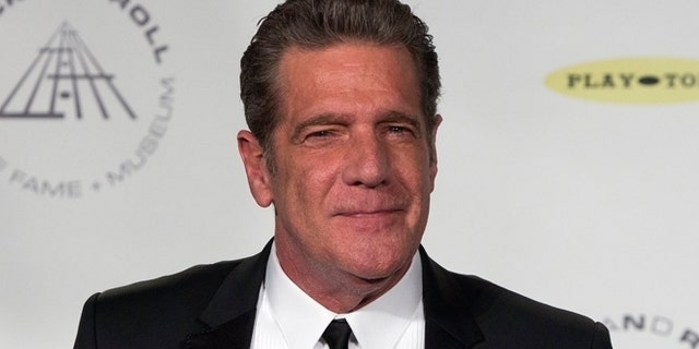 April 10, 2014: Musician Glenn Frey poses for pictures during the 29th annual Rock and Roll Hall of Fame Induction Ceremony at the Barclays Center in Brooklyn, New York.