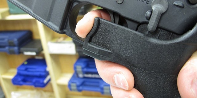 Bump stocks on semi-automatic rifles can allow a person to fire in rapid succession, similarly to a fully automatic weapon. The Supreme Court on Monday declined to take up a case challenging a Trump-era ban on the gun accessories.