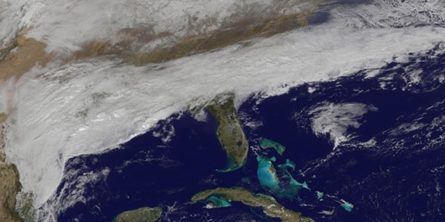 NOAA's GOES-East satellite captured this image of a storm over the southeastern U.S. on Feb. 11, 2014 at 1:15 p.m. EST (1815 UTC).