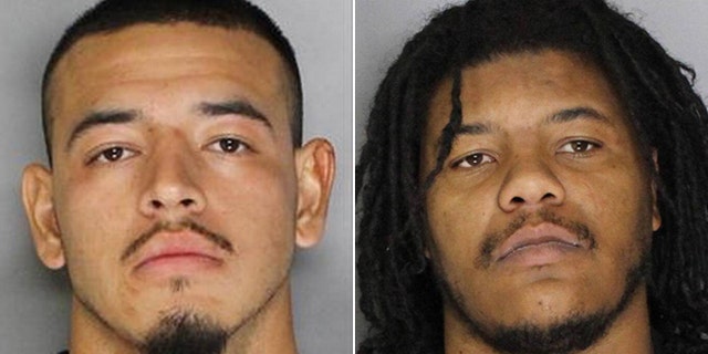 Juan Gomez, left, and Jamaral Lee were arrested after a Sacramento cop was assaulted outside of his cruiser.
