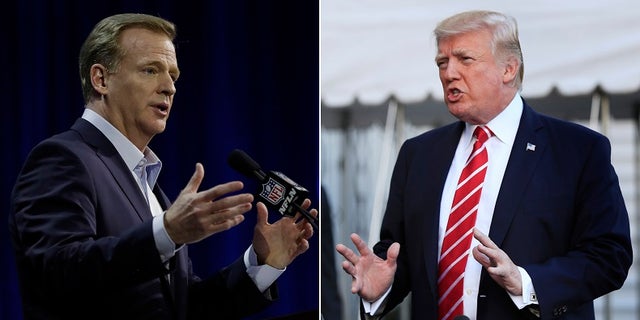 NFL Commissioner Roger Goodell has been embroiled in a debate involving the national anthem that President Trump has gotten involved in.