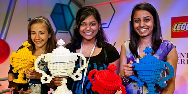 Winners (from left to right): Lauren Hodge, Shree Bose, Naomi Shah