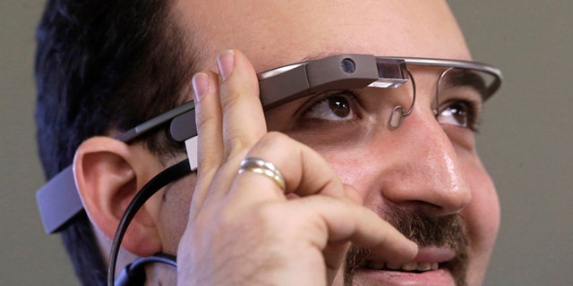 Nov. 4, 2013: Developer Maximiliano Firtman wears the prototype device Google Glass.