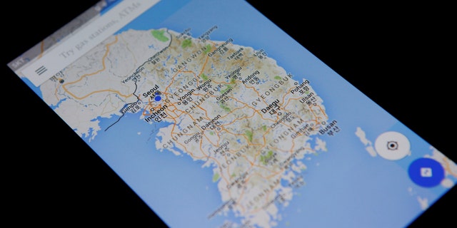 File photo: Google Maps application is displayed on a smartphone in Seoul, South Korea, in this photo illustration on August 24, 2016. REUTERS/Kim Hong-Ji TPX IMAGES OF