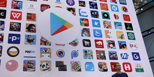 File photo: Sameer Samat, vice president of product management, Android and Google Play, speaks on stage during the annual Google I/O developers conference in San Jose, California, U.S., May 17, 2017. (REUTERS/Stephen Lam)