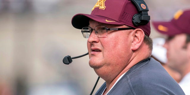 Oct. 29, 2016: Minnesota coach Tracy Claeys watches from the sideline during the second quarter of an NCAA college football game against Illinois at Memorial Stadium in Champaign, Ill.