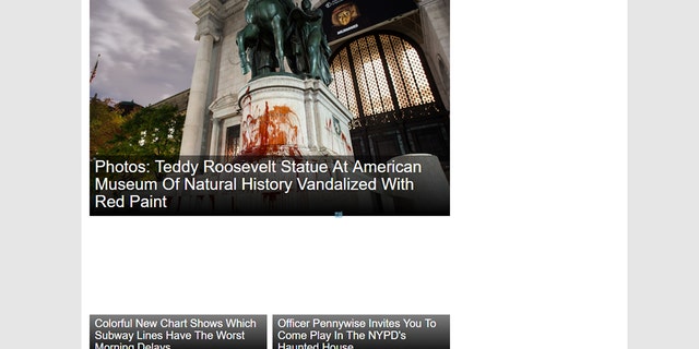 A screenshot of gothamist.com from last week.