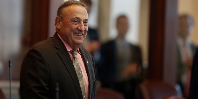 Dec. 19, 2016: Maine Gov. Paul LePage arrives in the House Chamber at the State House in Augusta, Maine.