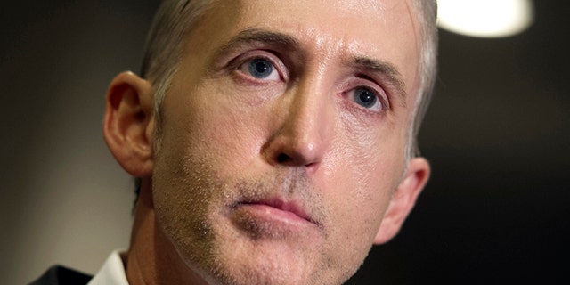 Sept. 15, 2015: House Benghazi Committee Chairman Trey Gowdy, R-S.C. speaks reporters on Capitol Hill  in Washington. (AP)