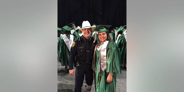Gloria Garza's father died in the line of duty when she was 3-years-old.