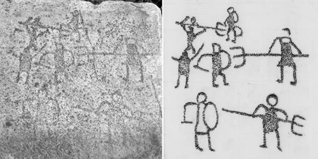 Graffiti discovered in the ancient city of Aphrodisias shows gladiator fights between a retiarius (a gladiator armed with a trident and net) and a secutor (gladiator equipped with a sword and shield).