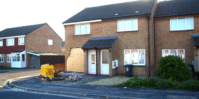The aftermath of last night's crash, in which a woman died after a car crashed in to her house. 19 April 2018. See SWNS story SWCRASH; A woman has died and residents have been evacuated after a car crashed into a house in Clevedon, Somerset. The woman who was killed was in the house and the occupants of the vehicle, a man and a woman, have been arrested and are currently in police custody. The incident took place shortly before 8.30pm this evening, Wednesday, April 18, on Yeolands Drive, Clevedon