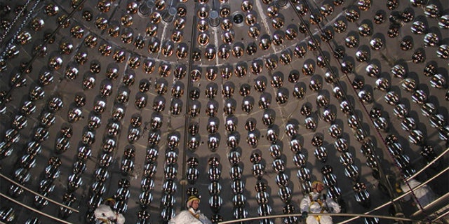 The Gran Sasso National Laboratory of the Italian Institute of Nuclear Physics, located nearly a mile below the surface of the Gran Sasso mountain about 60 miles outside of Rome, detects tiny particles called neutrinos.