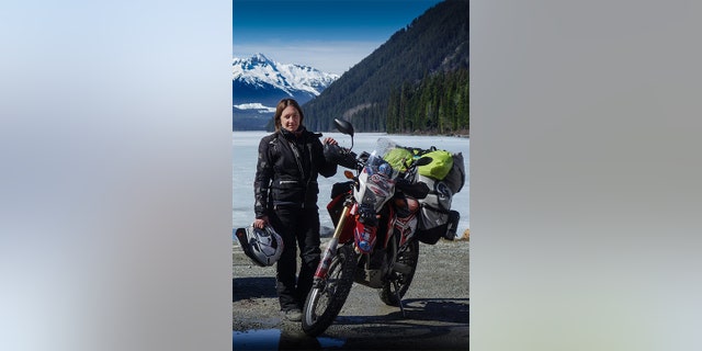 Jeavons has now become the first Brit to lap the globe touching all seven continents on her trusty Honda CRF250L - nicknamed Rhonda the Honda.