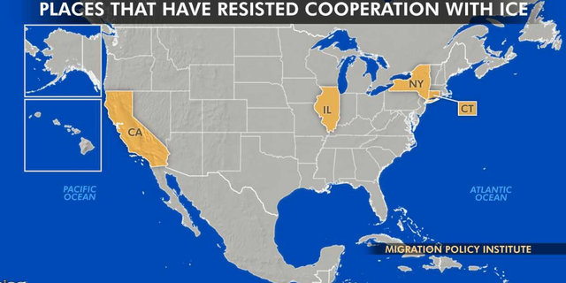 Cities in California, Illinois, New York, and Connecticut have demonstrated some resistance towards federal immigration authorities.