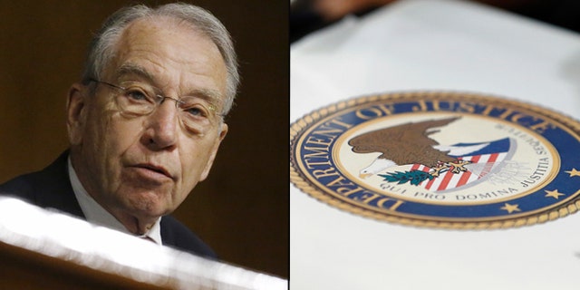 At left, Sen. Charles Grassley, R-Iowa.