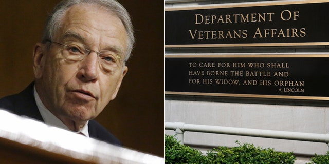 At left, Sen. Charles Grassley, R-Iowa.