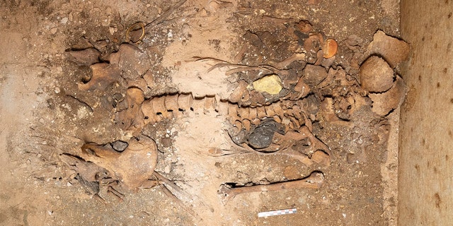 The newly discovered burial of Neko, a woman who lived 1,800 years ago. Credit: Thanos Kartsoglou/Greek Culture Ministry