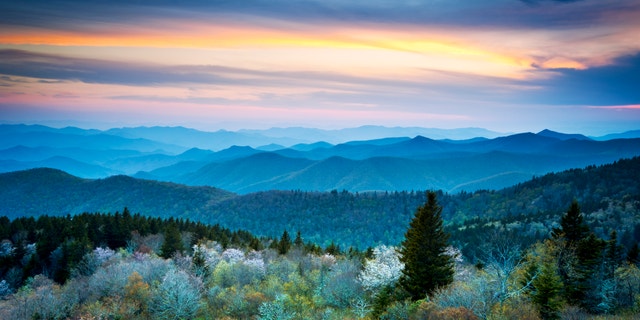 Scenic Blue Ridge Parkway Appalachians Smoky Mountains Spring Landscape