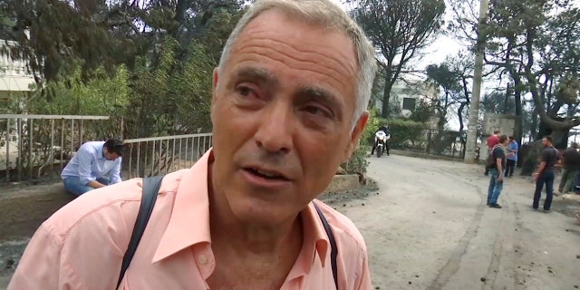 Nikos Stavrinidis gives a dramatic account of how he escaped the Greek forest fire.