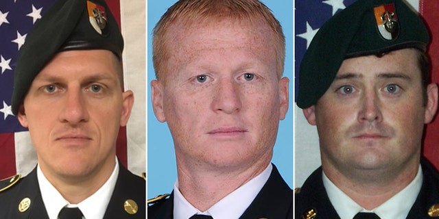 Staff Sgt. Bryan Black, 35, Staff Sgt. Jeremiah Johnson, 39, and Staff Sgt. Dustin Wright, 29.
