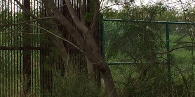 Border fence near Brownsville, Texas.