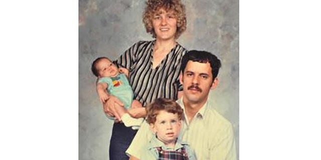 Saxonberg Police Chief Greg Adams, seen in photo with his family, was shot and killed Dec. 4, 1980, after a traffic stop.