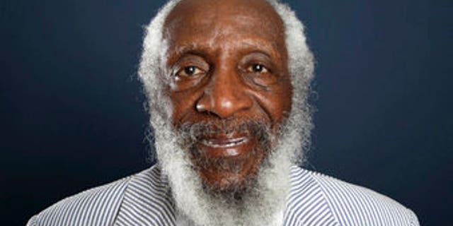 Comedian and activist Dick Gregory poses for a portrait during the PBS TCA Press Tour in Beverly Hills, Calif., in 2012. (Photo by Matt Sayles/Invision/AP, File)