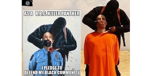 The horrific image came out before last week's murder of five Dallas cops, and has gone viral since.