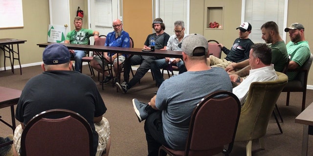 Peer Specialist Bobby Brazell is leading the Men's Alcohol and Chemical Dependency Group. Lexington, SC.