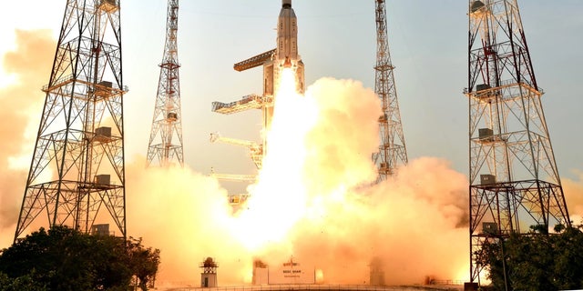 The Indian Space Research Organisation successfully launched the GSAT-6A communications satellite on March 29, 2018, on a Geosynchronous Satellite Launch Vehicle rocket, but lost contact with the satellite on March 30.