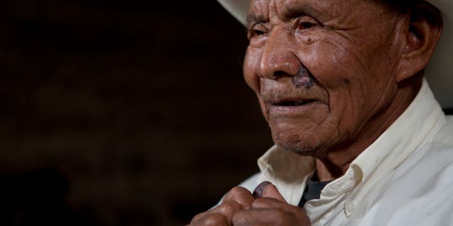 Fernando Osorio, a survivor of the Rio Negro massacre, during an interview to the Guatemalan Forensic Anthropology Foundation.