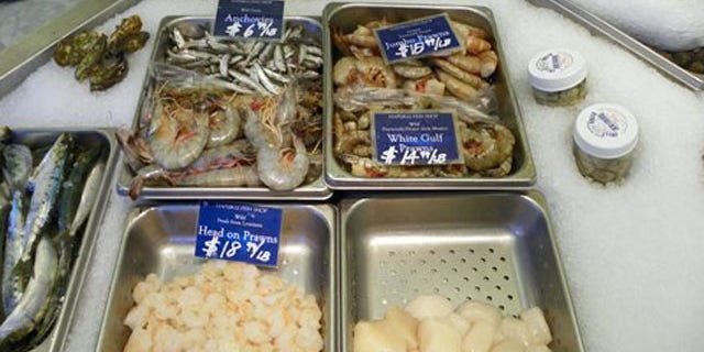 Aug.17, 2010: Seafood for sale at the Hapuku Fish Shop in Oakland, Calif (AP).