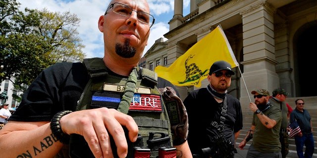 An estimated 160 pro-gun supporters participated in a gun-rights rally at the Atlanta statehouse on Saturday.