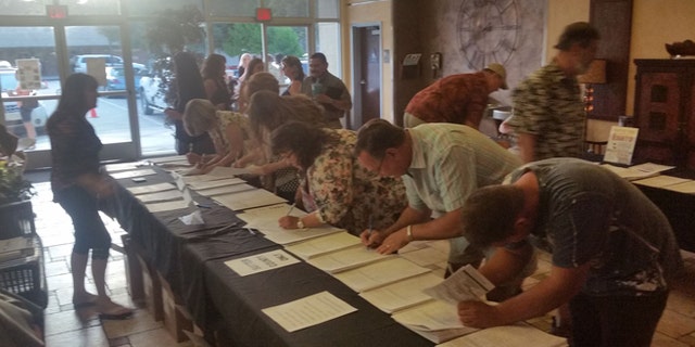 Signatures are being collected at stores, gun ranges, tattoo shops and even a dentist's office. (Credit: Church of Glad Tidings, Sutter County)