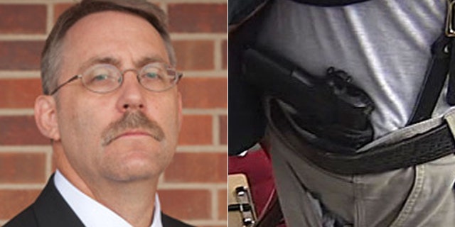 Barondes, (l.), fears he could lose his job if found to be carrying a concealed weapon on campus, despite having a permit. (University of Missouri, AP)
