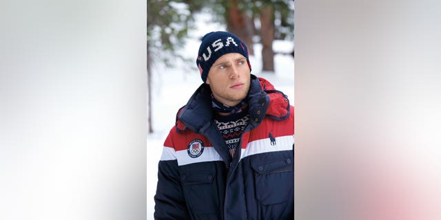 Athletes such as skiier Gus Kenworthy, seen above, need merely to push a button on an accompanying electronic device to experience either high or low heating, which Ralph Lauren describes as “immediate.”