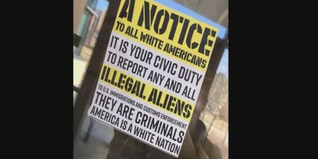This racist flier sparked an angry response on the campus of Gustavus Adolphus College in Minnesota.