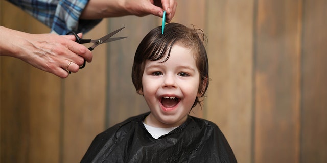 The woman said her stepson (not pictured) was happy with his new short haircut.  And after all, the boy asked her to cut his hair - and she checked first with the boy's father, who agreed. 