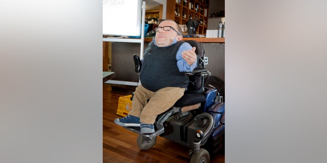 Aug. 26, 2014: Samuel Gibson speaks at a fundraising event for the Cranford Hospice in Hastings, New Zealand.