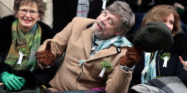 Hamill enjoys the Dublin parade.