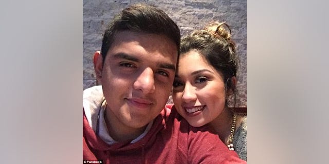 The couple is seen in happier times.