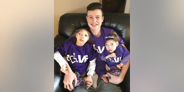 The Hartley siblings: From left, Claire (14), Cal (17), and Lola (9).
