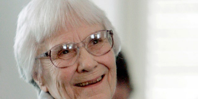 Aug. 20, 2007. Author Harper Lee smiles during a ceremony honoring the four new members of the Alabama Academy of Honor at the Capitol in Montgomery, Ala.