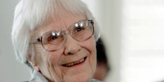 Aug. 20, 2007. Author Harper Lee smiles during a ceremony honoring the four new members of the Alabama Academy of Honor at the Capitol in Montgomery, Ala.