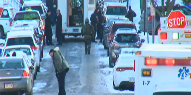 A U.S. Marshal was killed and at least two officers were struck Thursday morning.