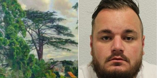 The stolen painting by Sir Stanley Spencer was found under Harry Fisher's bed, along with other drugs.