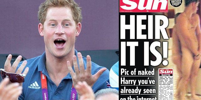 The nude photos of Prince Harry were published in The Sun tabloid, against the royal family's wishes.